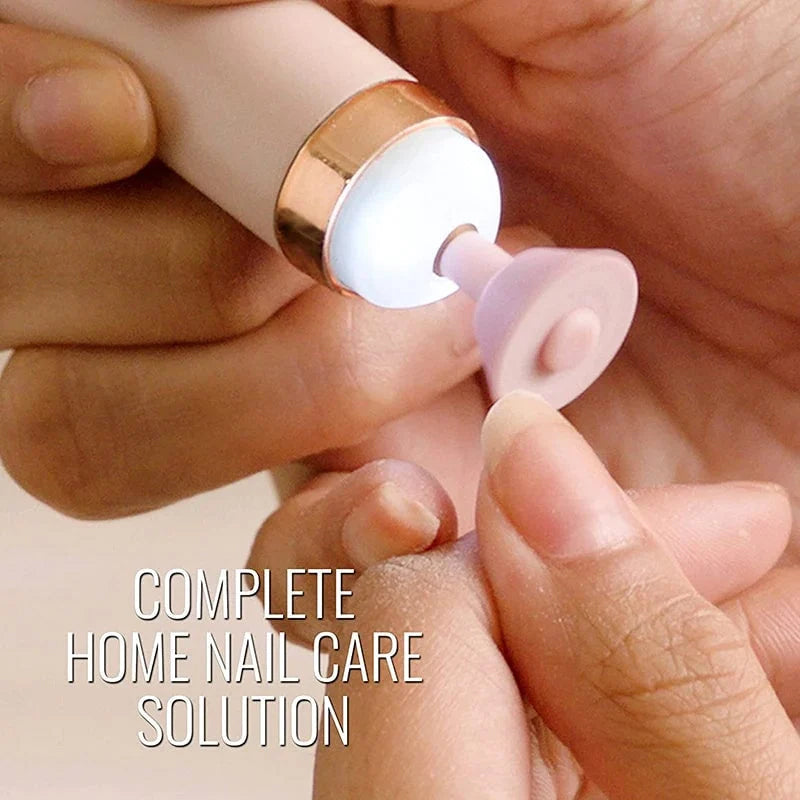 Ergonomic electric manicure nail care device for precise filing and shaping