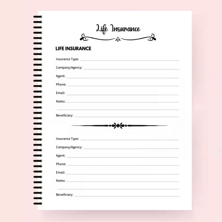 End-of-Life Planner displayed on a wooden desk with a cup of tea, emphasizing personal reflection.