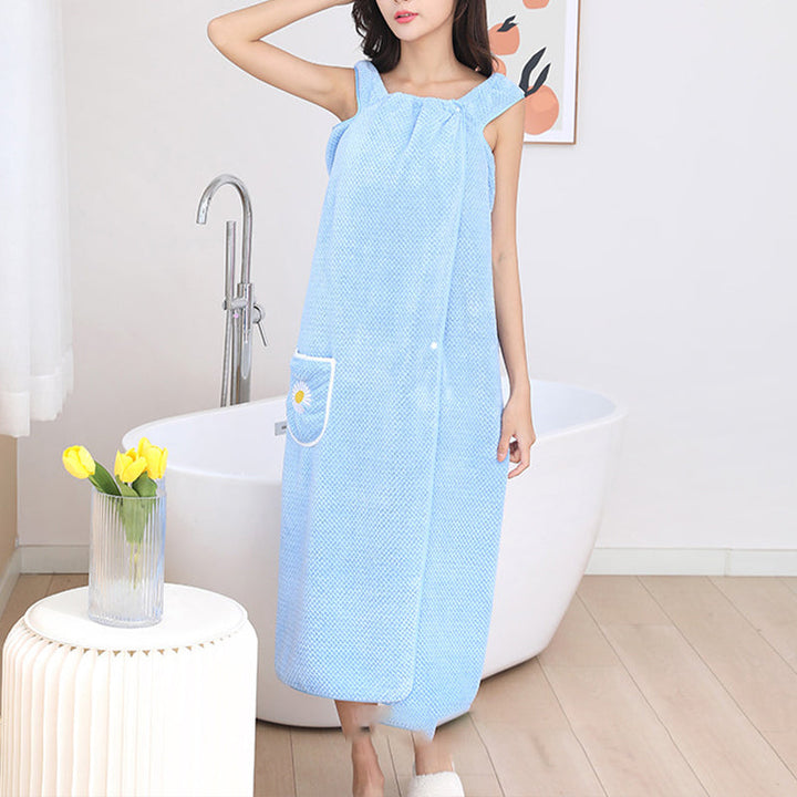 Women's quick-drying bath towel robe, soft and comfortable for relaxation