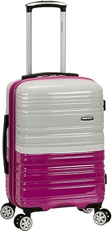 Cotton Candy expandable hardside carry-on luggage, lightweight with durable shell and double spinner wheels.