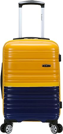 Stylish Cotton Candy hardside carry-on, lightweight, expandable, durable, with double spinner wheels for modern travel.