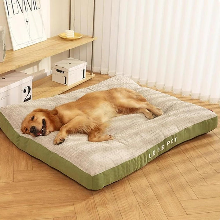 Cozy & washable fleece pet bed offers ultimate comfort for dogs and cats. Durable pet furniture.
