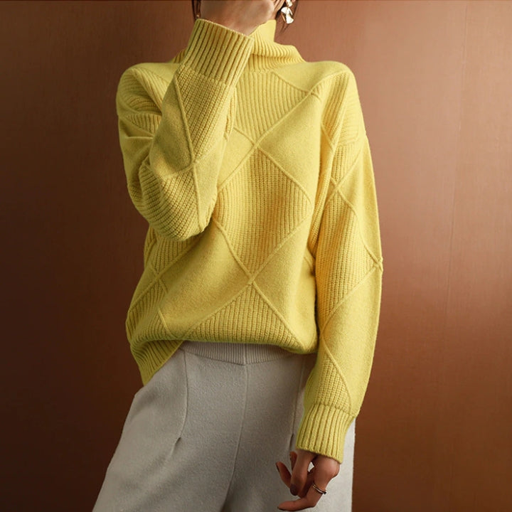 Cozy oversized ribbed knit sweater for women, perfect for fall loungewear