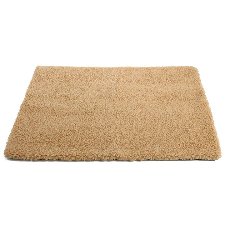 Soft faux fur Pet Warming Pad for cats. Self-heating, non-electric mat offers cozy comfort & warmth on cold days.