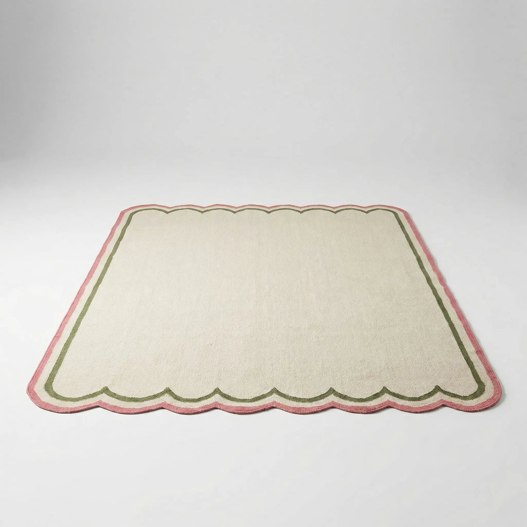 Soft cloud-shaped area rug, perfect for a cozy retro living room or bedroom decor.