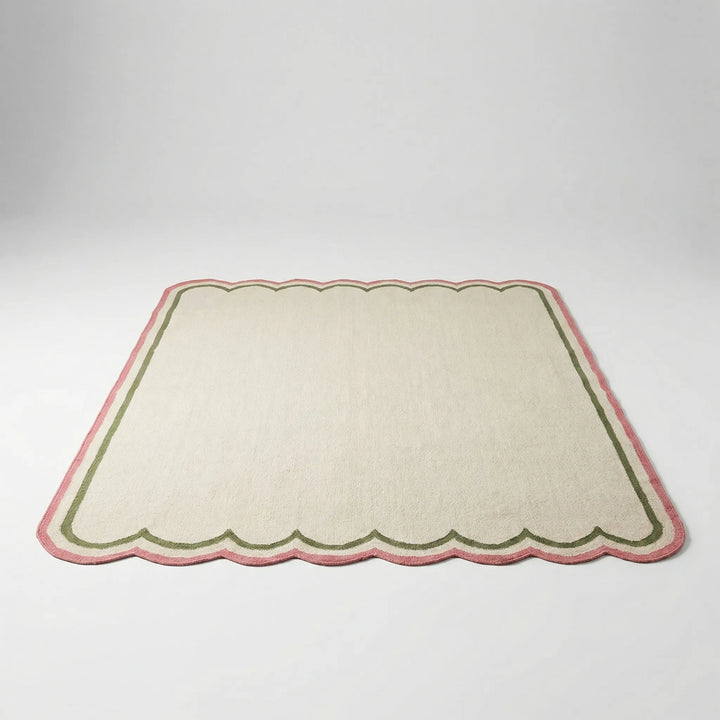 Soft cloud-shaped area rug, perfect for a cozy retro living room or bedroom decor.