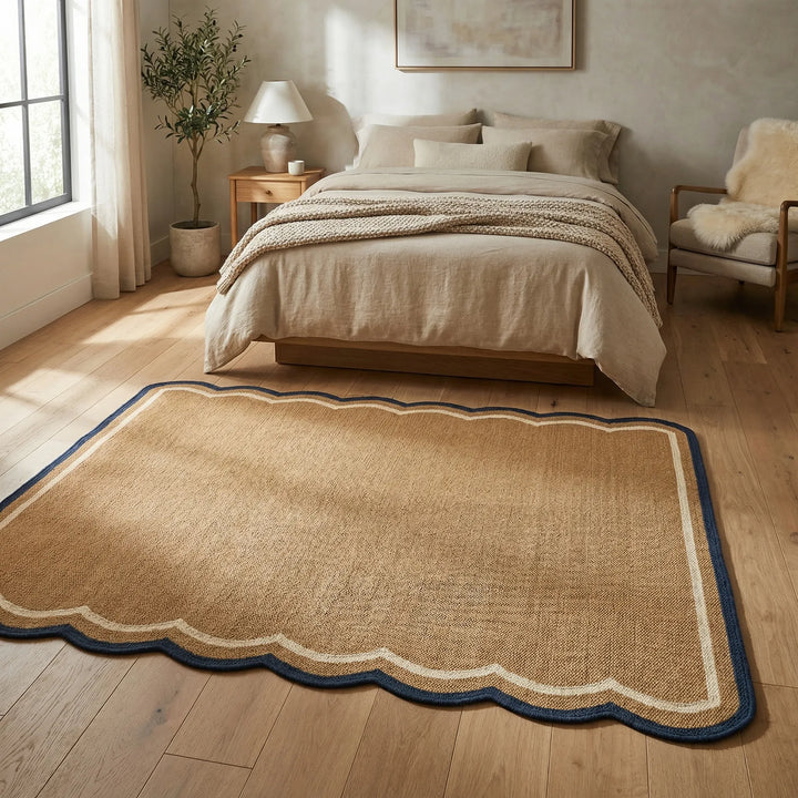 Plush retro cloud area rug, a cozy statement piece perfect for modern living room decor.