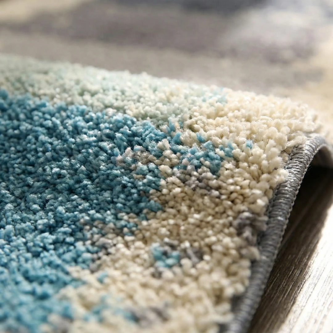 Washable vintage bath rug with secure non-slip backing, a cozy & functional home accent for any bathroom.