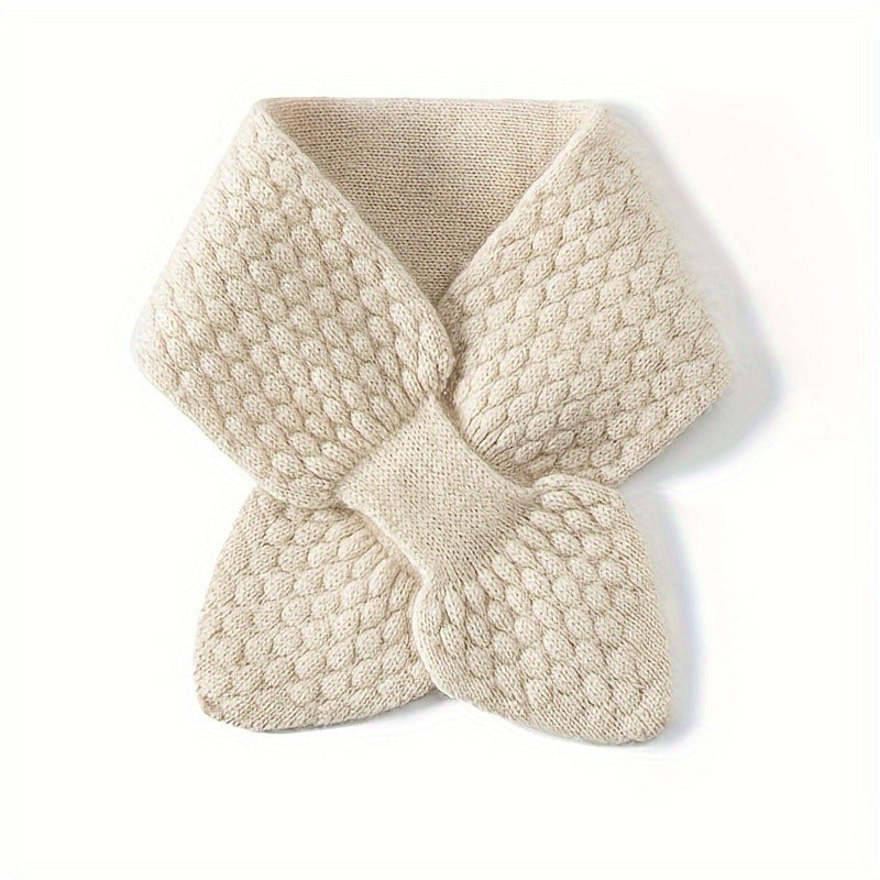 Knitted neck warmer for women, perfect cold weather outdoor gear accessory for warmth.