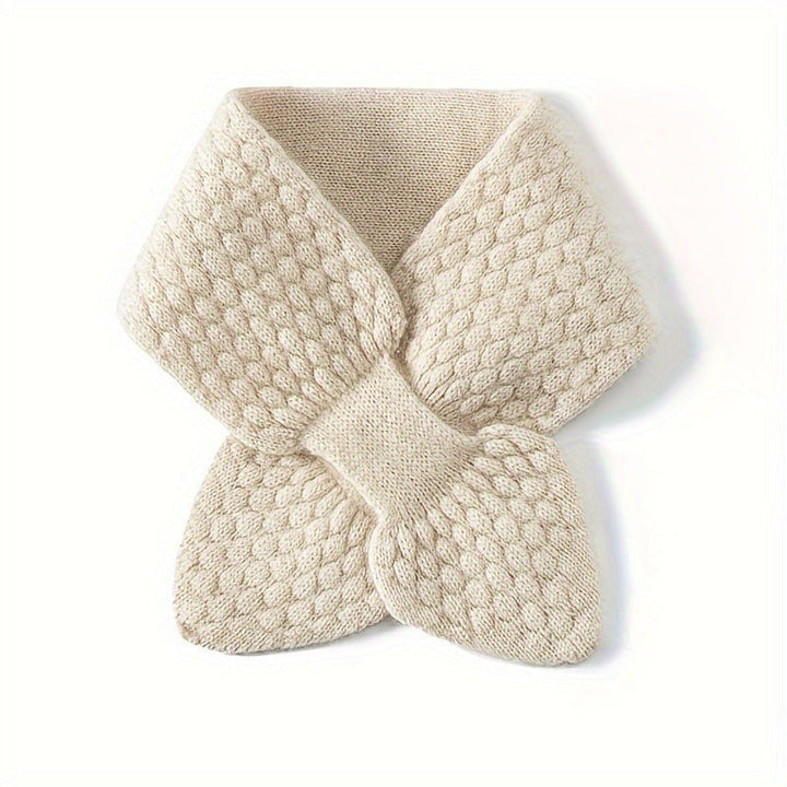 Knitted neck warmer for women, perfect cold weather outdoor gear accessory for warmth.