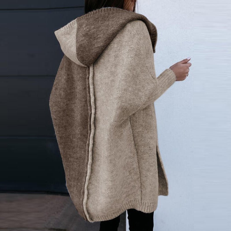 Warm knitwear women's open front cardigan, ideal for casual winter outfits and comfort.
