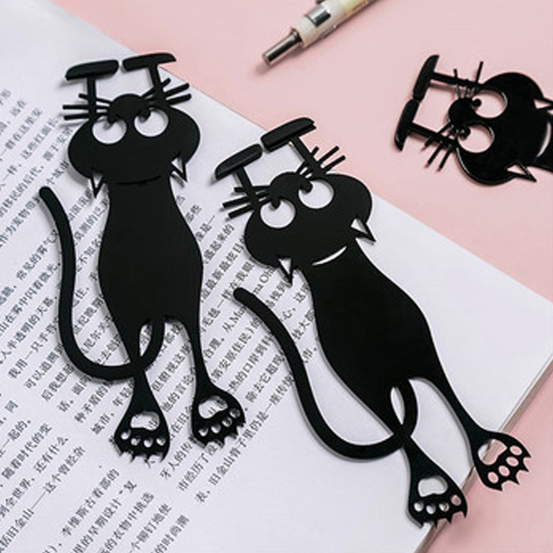 Unique black cat design bookmark, a cute and functional pagemarker for any book collection.