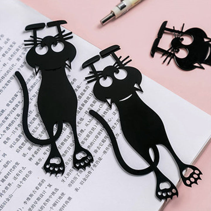 Unique black cat design bookmark, a cute and functional pagemarker for any book collection.