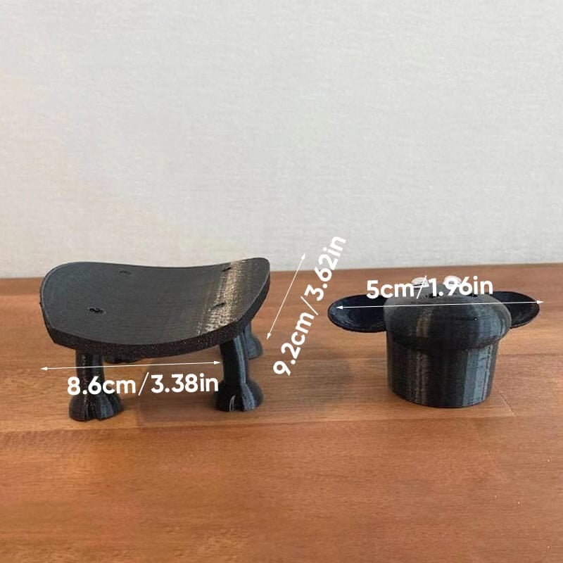 Cute sheep toilet paper holder, shown empty, highlighting its unique design & aesthetic for bathrooms