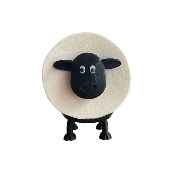 White sheep toilet paper holder, holding standard rolls, a cute and practical bathroom organizer