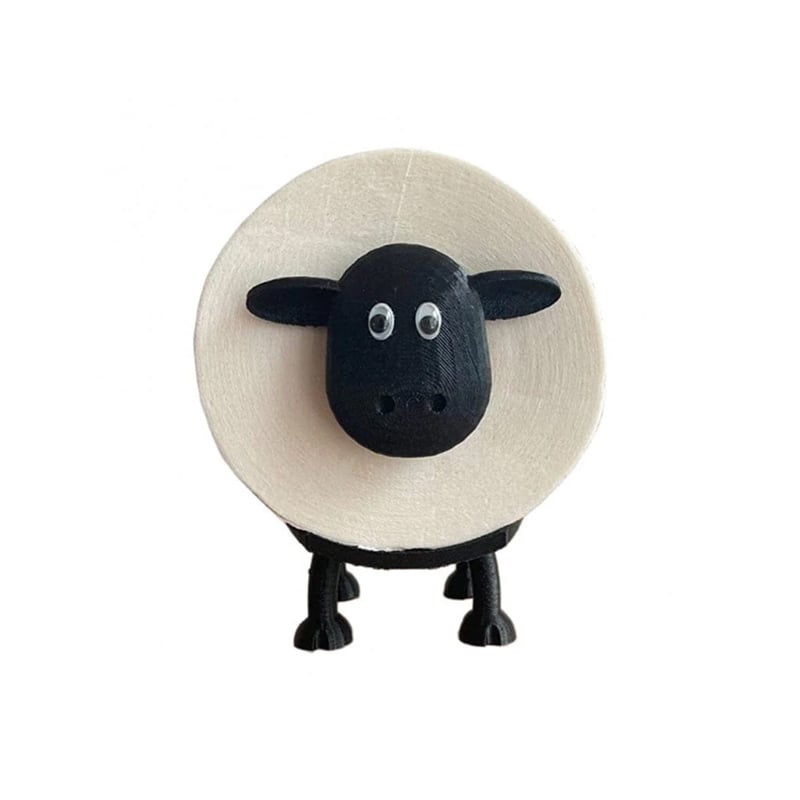 Cute sheep holder for toilet paper, designed as a charming bathroom accessory & novelty storage organizer