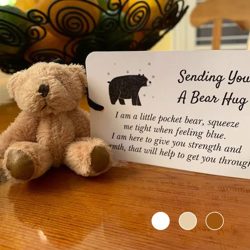 Gift-ready pocket bear plush toy keychain, suitable for birthdays or as a thoughtful friendship gift.