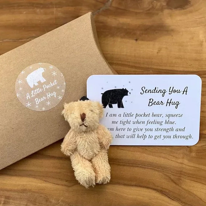 Miniature plush bear keychain, a delightful and comforting cute accessory for all ages.