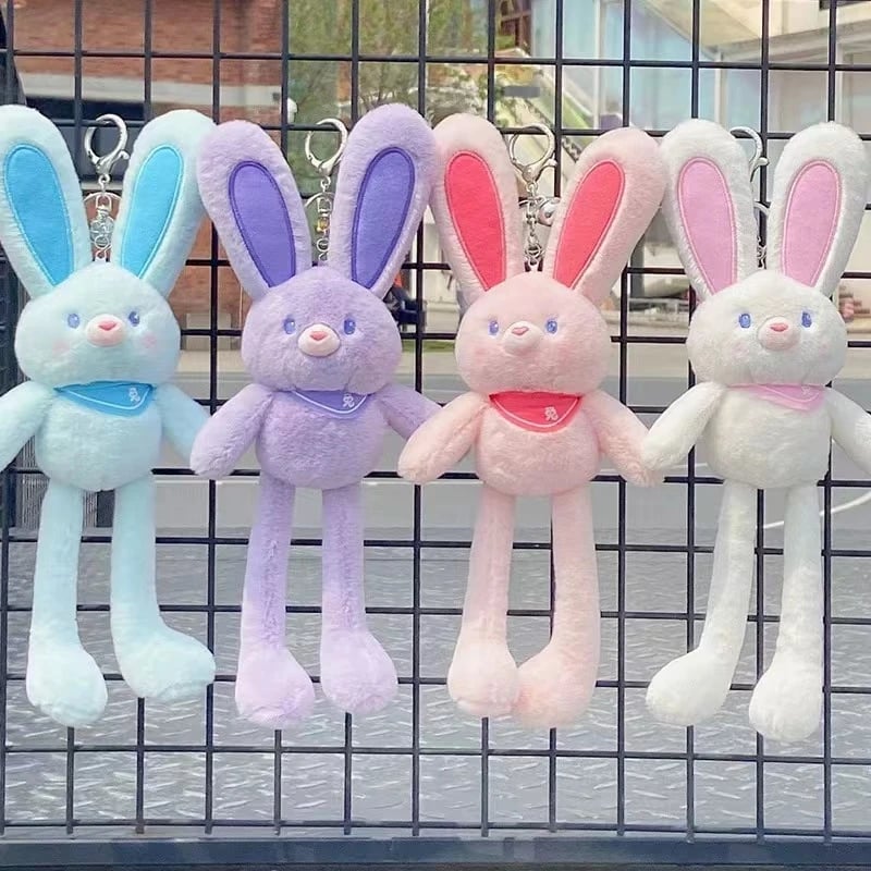 Unisex rabbit plush toy for keys or bags, a cute animal plush perfect as a little gift