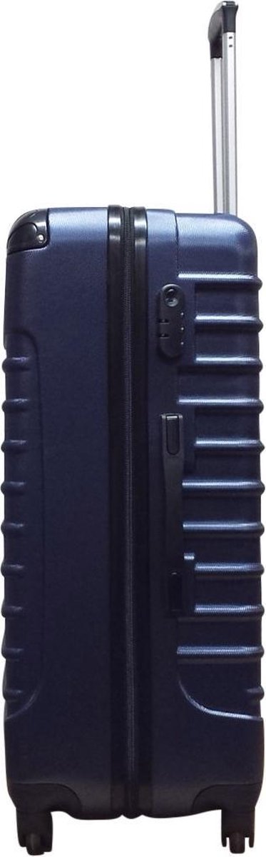Convenient dark blue 2-piece hard shell travel bags with spinner wheels for all trips.