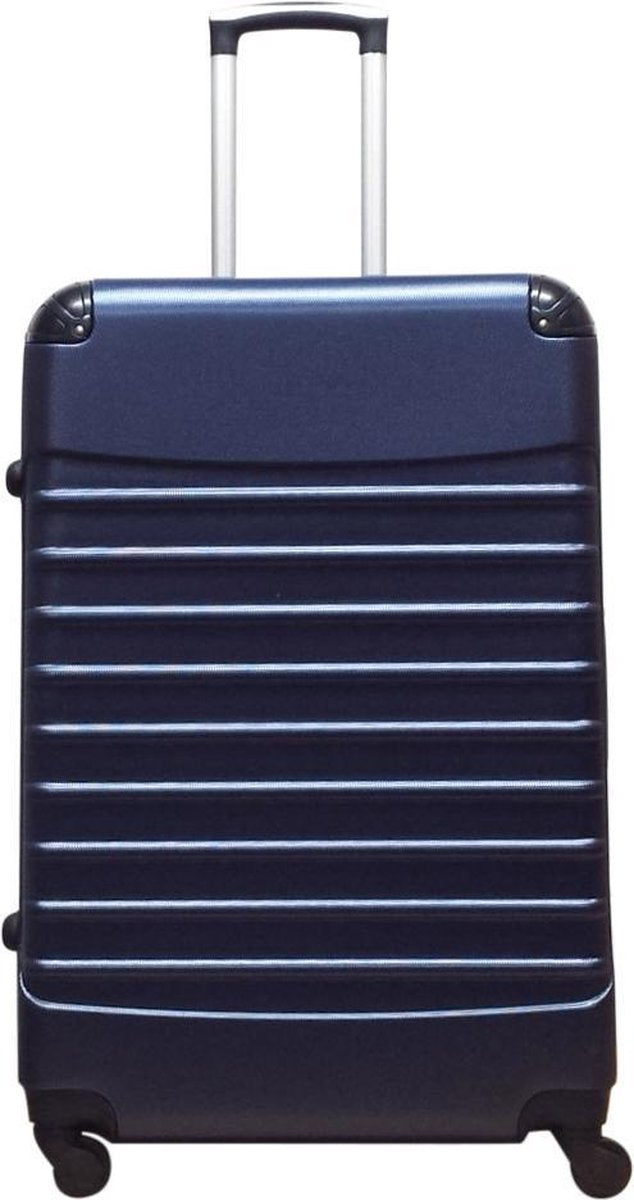 Pack smart with this dark blue 2-piece hard shell spinner luggage set, essential for travel.