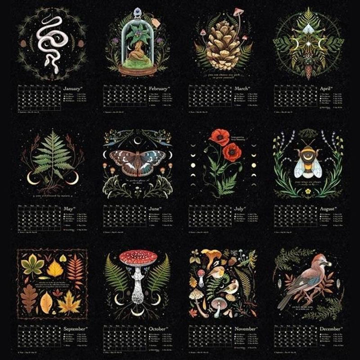 Stack of Dark Forest Lunar Calendars, illustrating their quality and bulk availability for sale