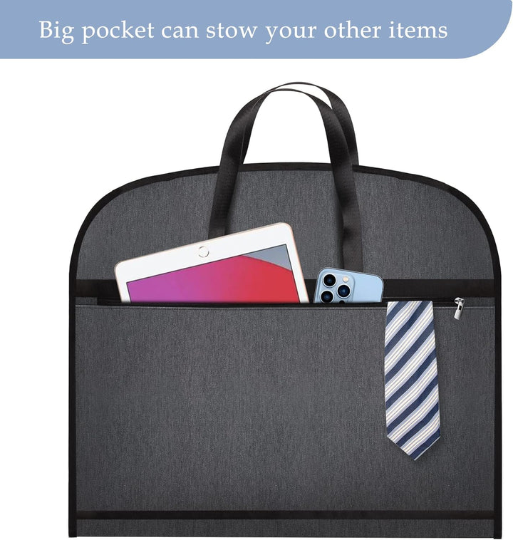 Unisex foldable waterproof suit cover for easy travel, organization & wardrobe storage.