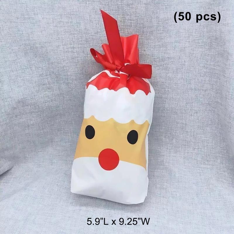Holiday themed gift bag, blue with silver stars, and an easy-to-use drawstring closure.