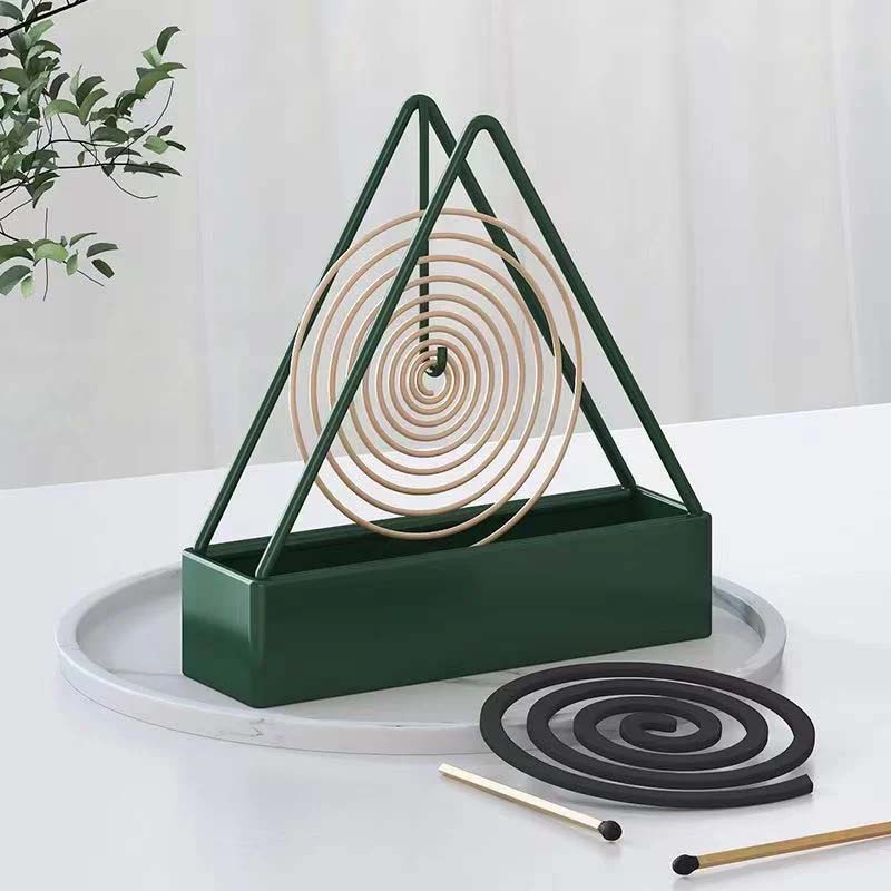Mosquito coil holder crafted from cast iron, providing a stable and safe way to burn repellent coils.