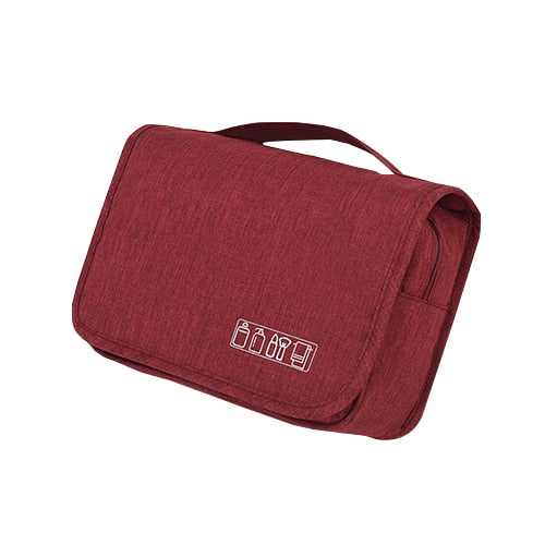 Efficient hanging toiletry bag, great for organizing men's & women's travel necessities.