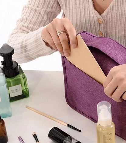 Premium hanging toiletry bag, designed for men and women's travel convenience.