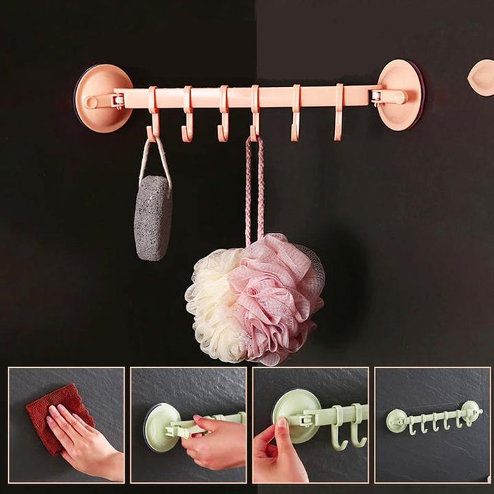 Bathroom wall hooks, no drilling required, organizing toiletries, modern houseware