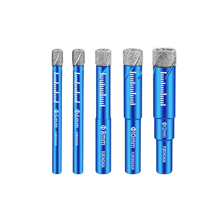 Diamond-coated drill bit, engineered for longevity and precision in ceramic and stone applications