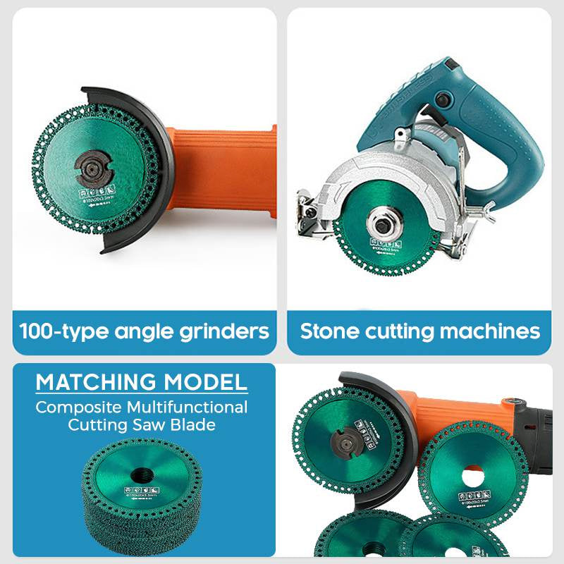 Angle grinder diamond blade for cutting tough materials like tile, metal, and wood