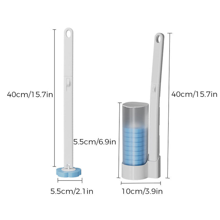 Scented disposable toilet brush for fresh bathroom cleaning