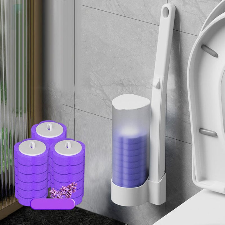Disposable toilet cleaner with pre-loaded fragrant solution, for a spotless bathroom