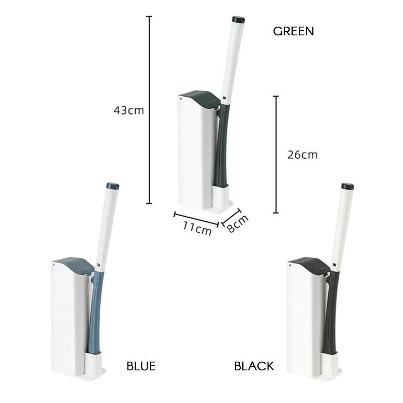 Hygienic toilet cleaning system featuring a disposable wand and refill heads