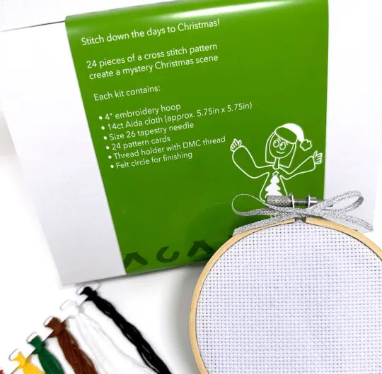 Create your own Christmas Advent Calendar with this cross stitch kit