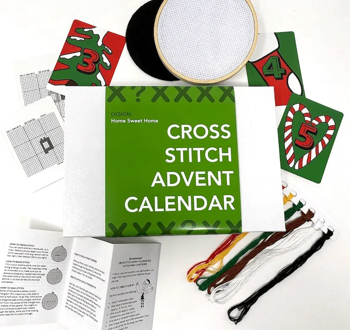 Embroider your own Christmas Advent Calendar with this craft kit