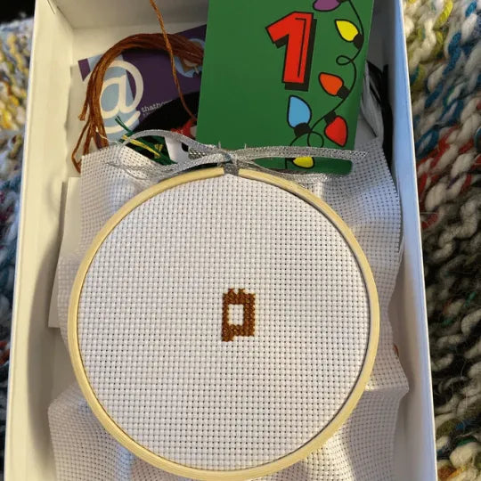 Embroidered DIY Advent Calendar kit for Christmas countdown fun
