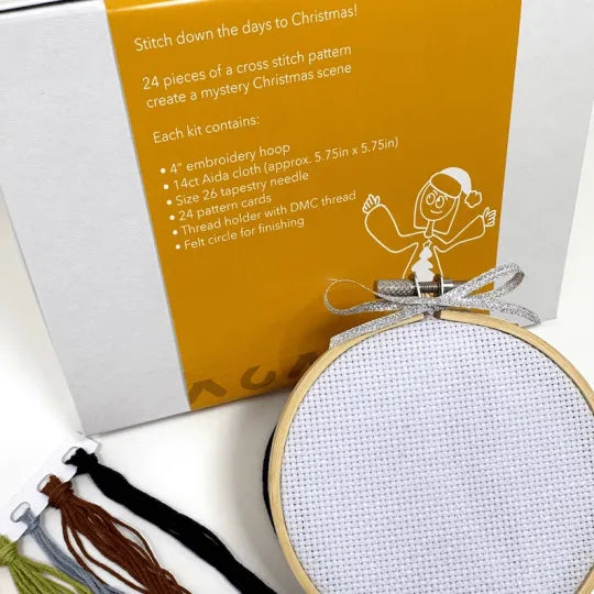 Cross stitch kit for a handmade Christmas Advent Calendar, DIY gift