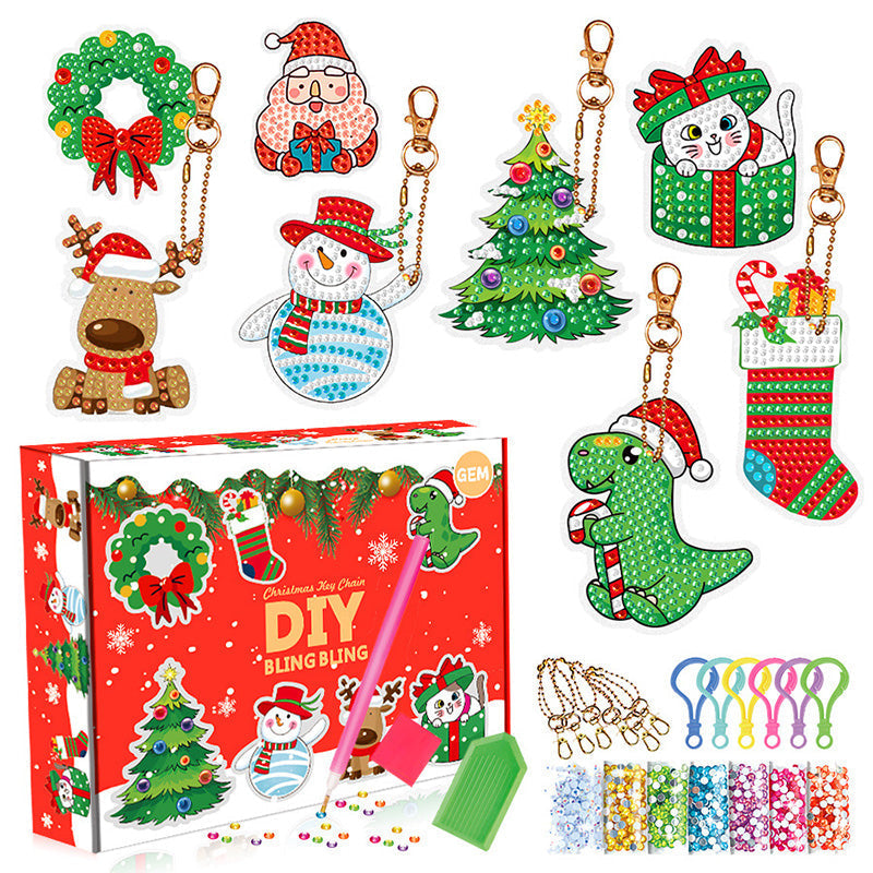 DIY Christmas Diamond Painting Kit, festive holiday craft for all ages, perfect for seasonal sticker art