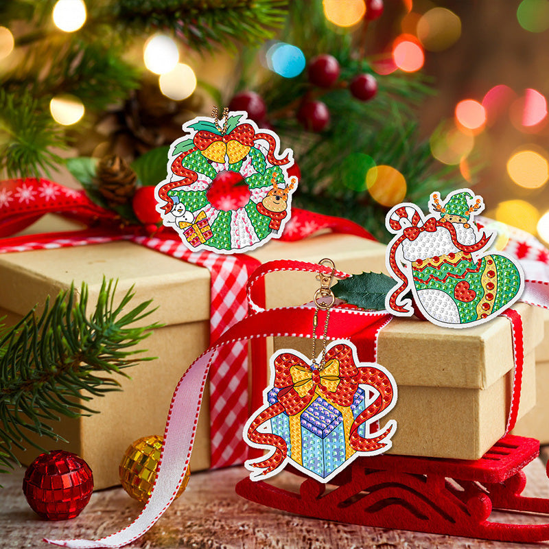 DIY Christmas diamond art, a hands-on kit for creating sparkling festive decorations