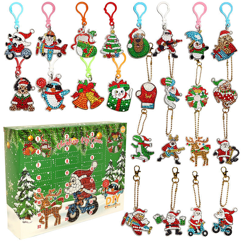 Diamond painting kit with Christmas design, perfect for DIY holiday crafts and home decoration