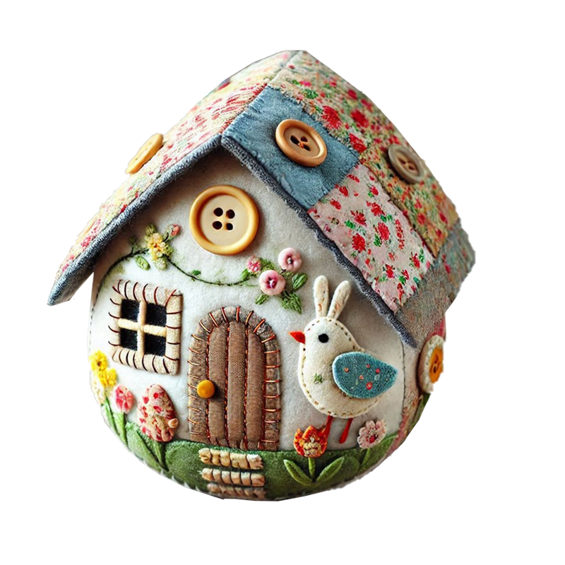 Instruction booklet included in the creative DIY Felt Easter Egg House Kit