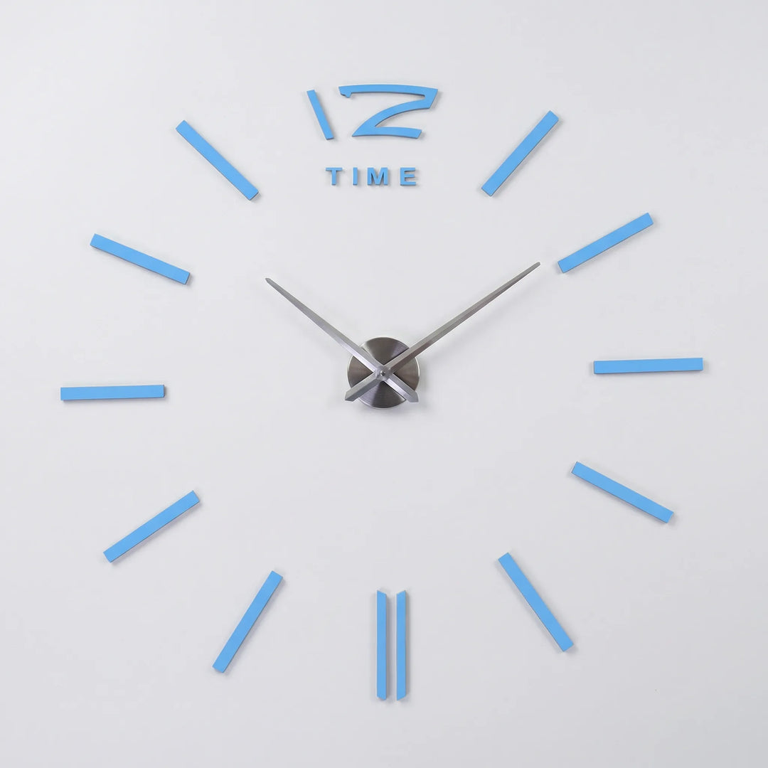 Sleek, silent DIY wall clock for modern decor, a customizable timepiece, easy to assemble kit.