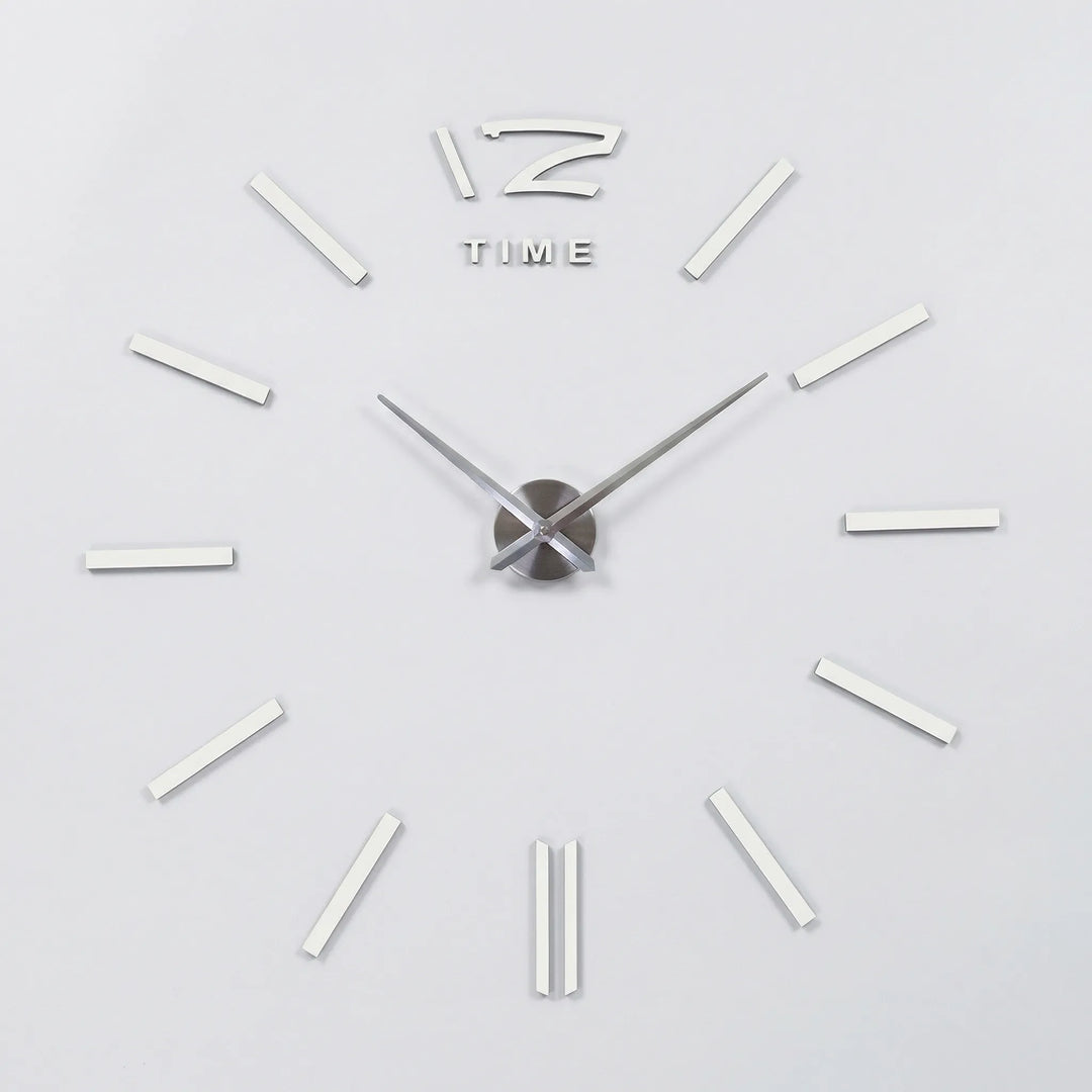 Customizable large DIY wall clock kit, frameless design, ideal modern home accent.