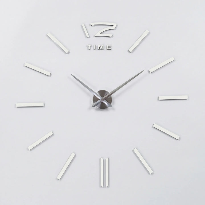 Customizable large DIY wall clock kit, frameless design, ideal modern home accent.