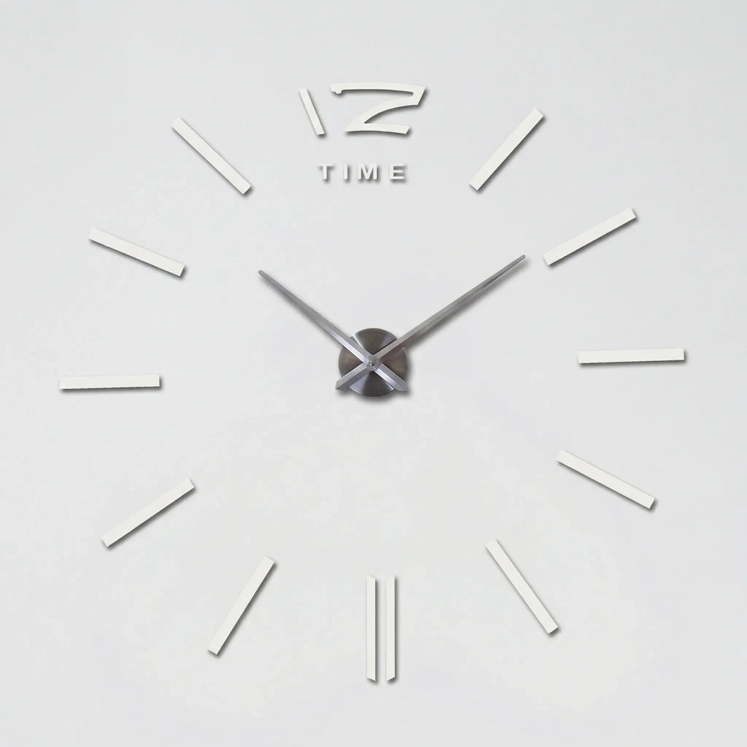 Creative gift: DIY frameless wall clock kit, modern home decor timepiece, silent operation.