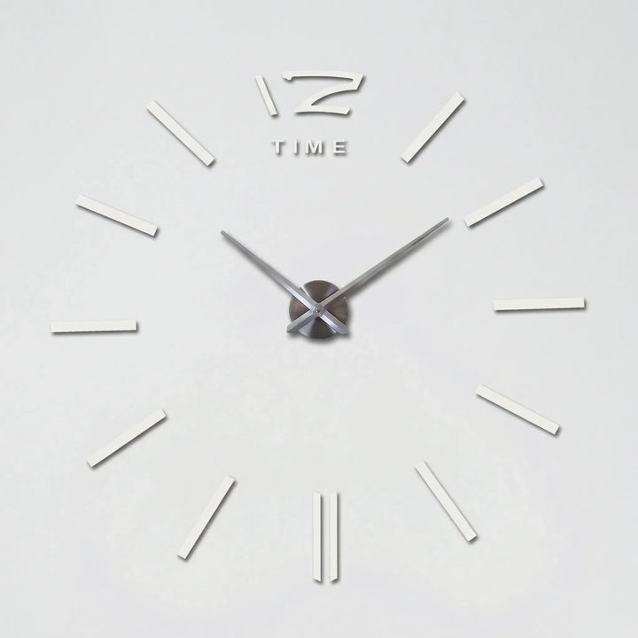 Creative gift: DIY frameless wall clock kit, modern home decor timepiece, silent operation.